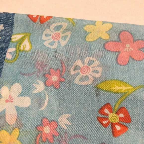 Vintage Barbie  Pillow Case Flowers Guitars Dan River Standard Pillowcase Flaws - Picture 3 of 16